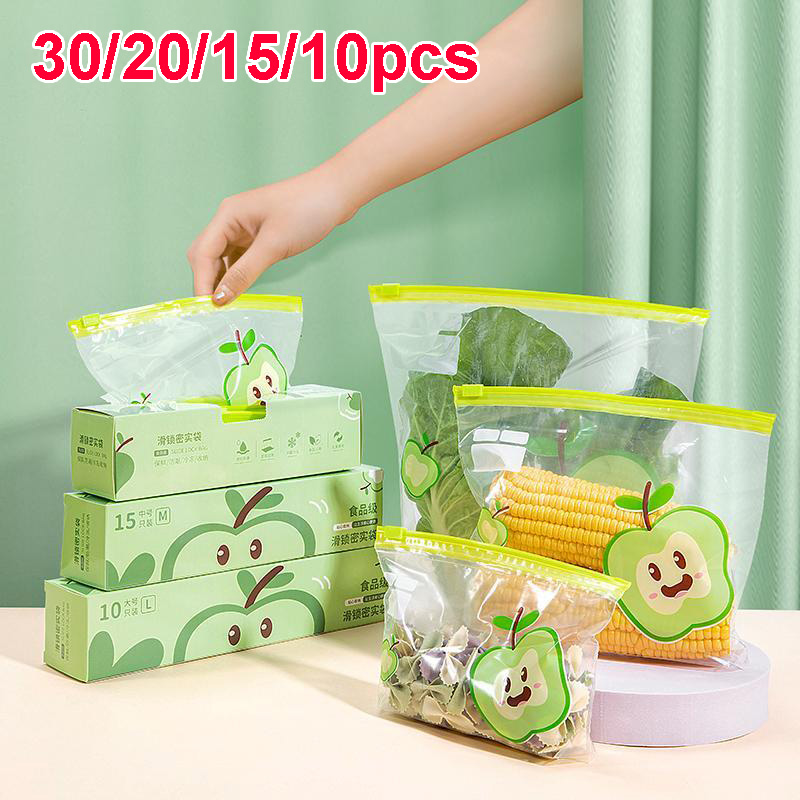 Lock And Lock Food Storage - Wiederverwendbare Zip-Lock-Beutel Lebensmittelechte Transparente Aufbewahrungsbeutel Kühlschrank-Frischhaltebeutel