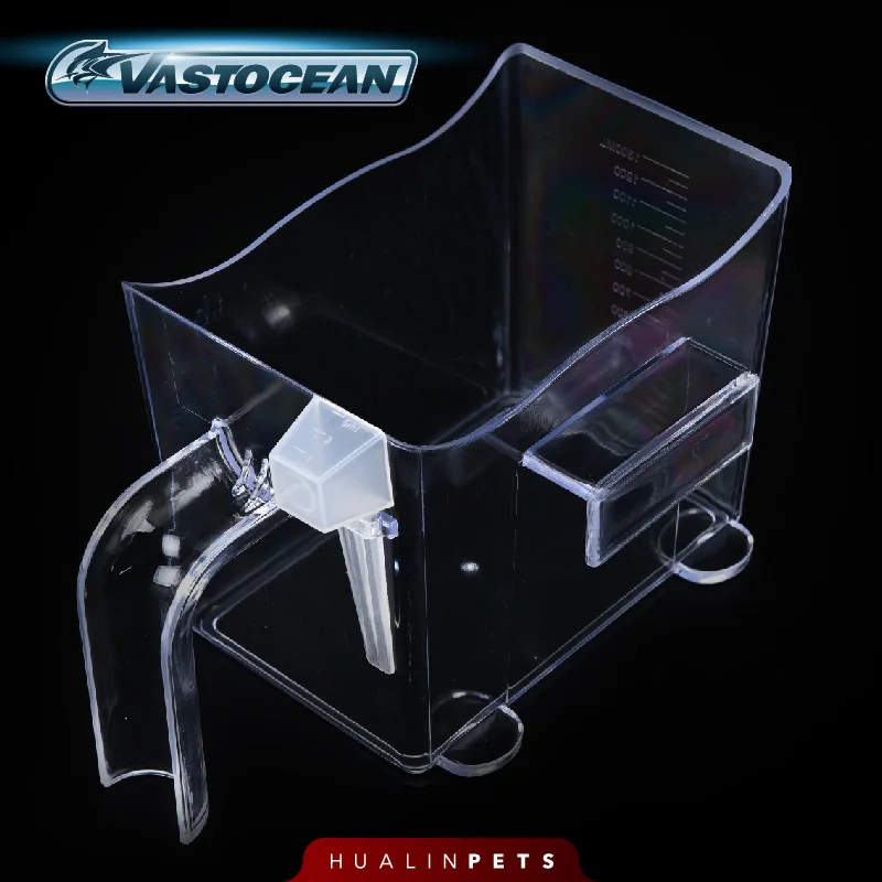 Food Storage With Scoop - Vastocean Aquarium Multifunktionaler Werkzeugkasten Aquarium Messbecher