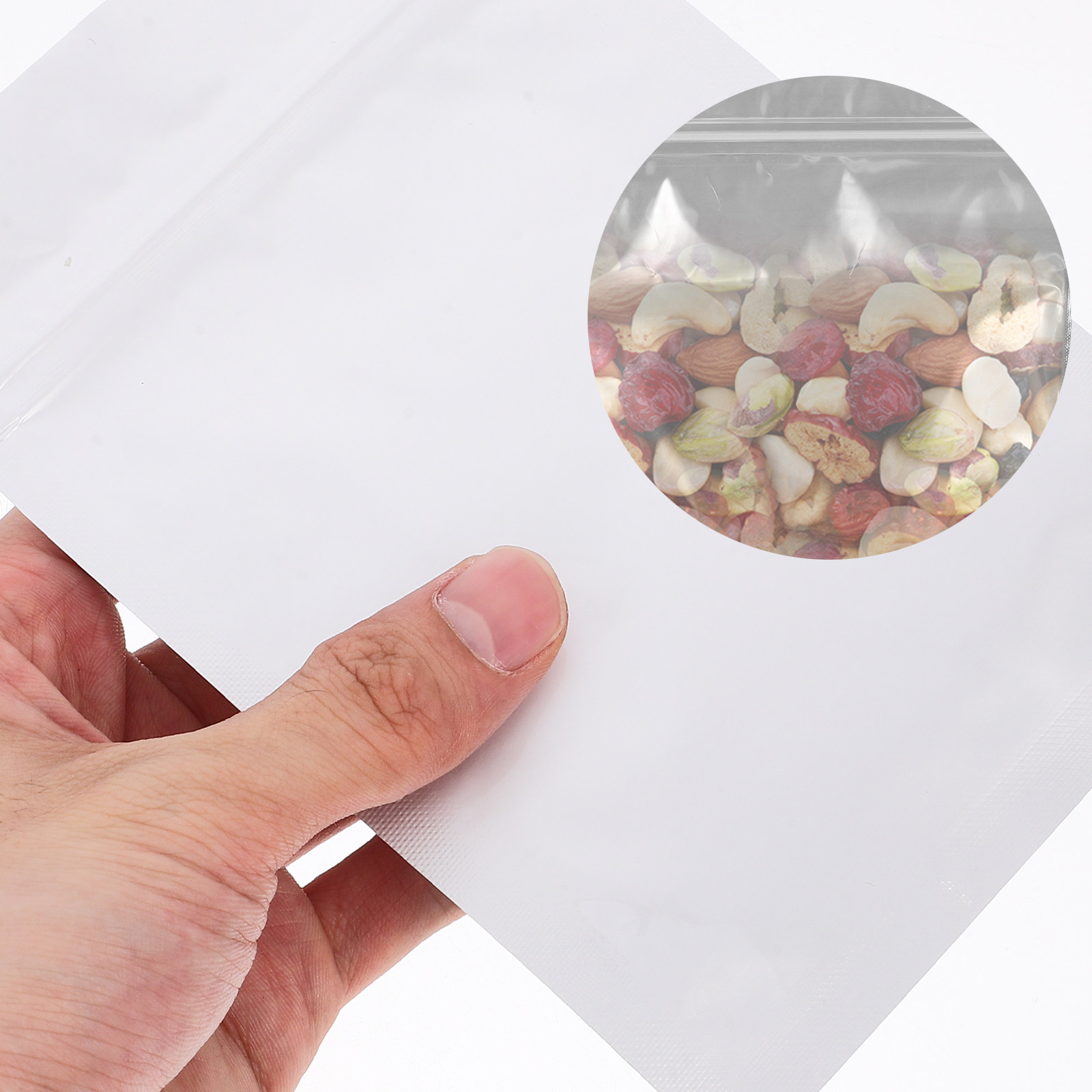 Food Storage Airtight - 50 Stück Luftdichte Wiederverschließbare Beutel Lebensmittelaufbewahrungsbeutel
