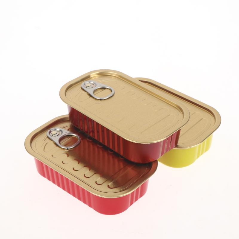 Food Storage Aluminum - 2 Stück rechteckige leere Mini-Blechdosen aus