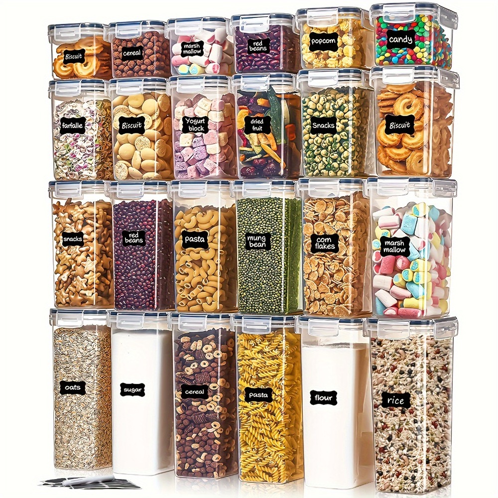 Food Storage Quart - 24-teiliges Lebensmittel-Aufbewahrungsset 12 Behälter 12 Deckel