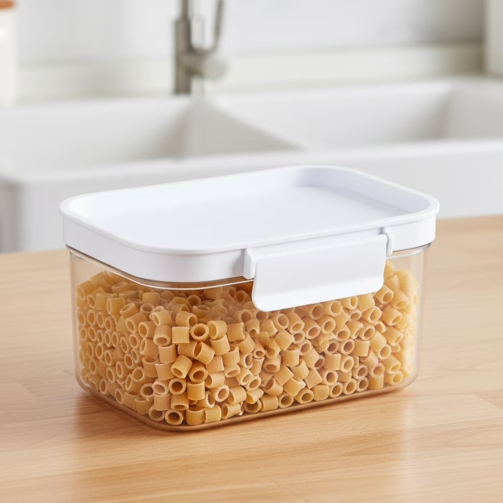 Food Storage Airtight - Kleiner rechteckiger Kunststoff-Vorratsbehälter mit Deckel, luftdichter