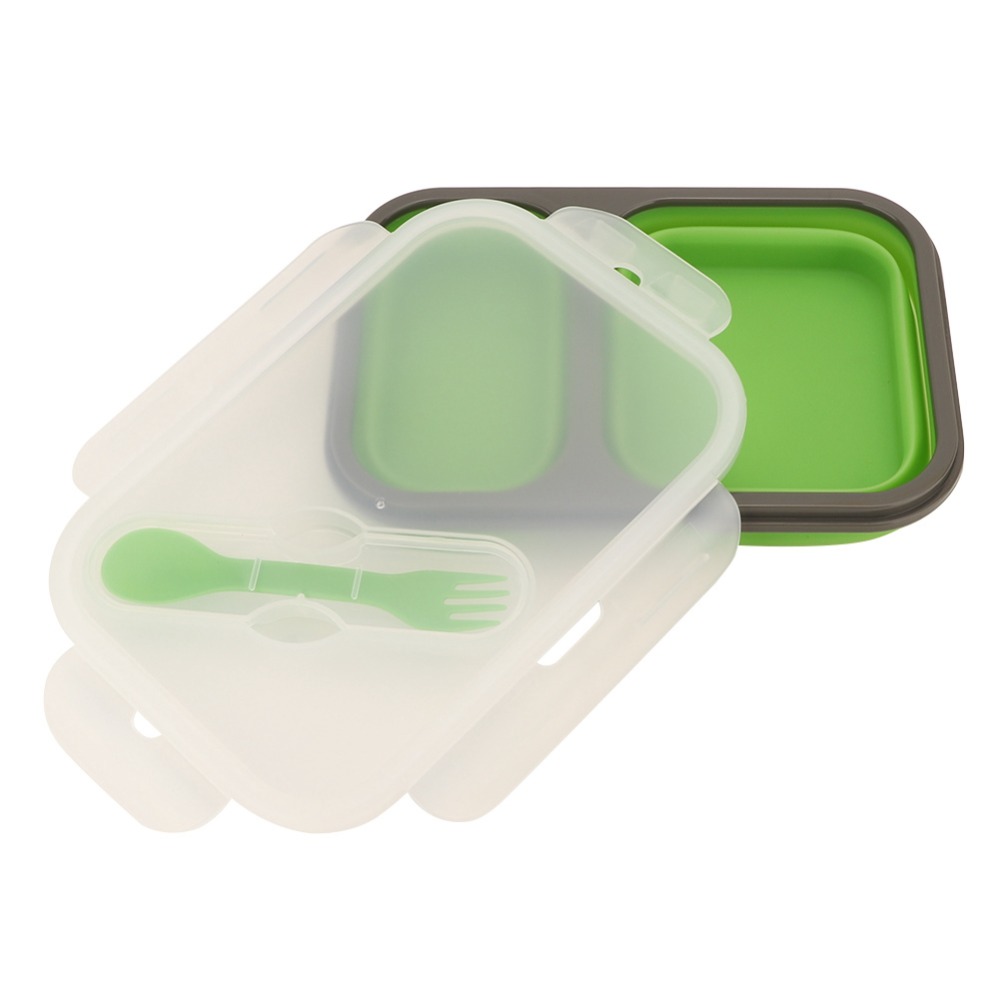 Food Storage Practices - 2 Stück praktische, zusammenklappbare 1000-ml-Lunchbox aus