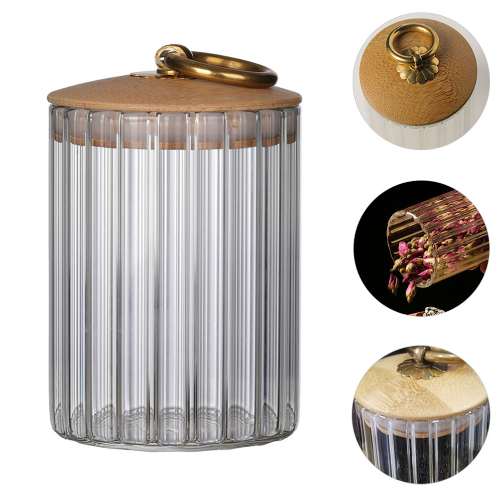 Food Storage Jar Glass - Luftdichte Glas-Vorratsdosen für Tee, Kaffeebohnen, Nüsse,