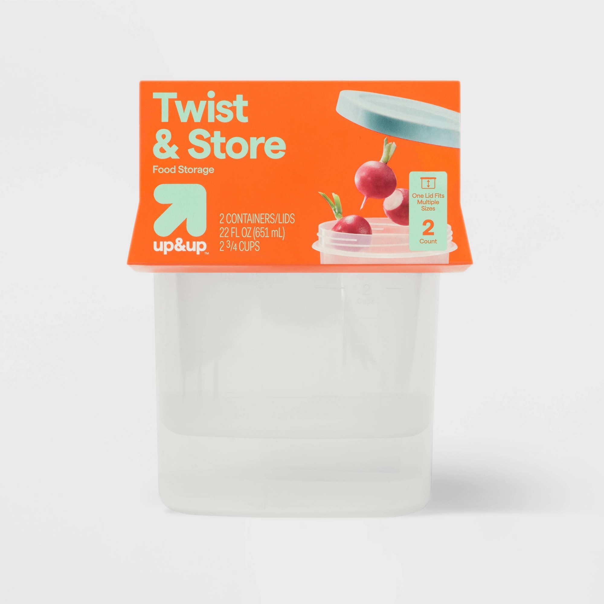 Food Storage Meal Prep - 2ct Große Runde Twist-Lebensmittelbehälter, Stapelbare BPA-freie