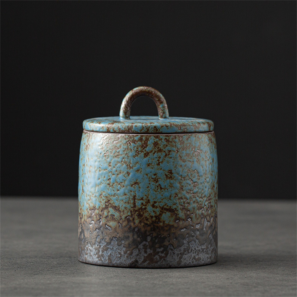 Food Storage Quart - Keramik-Teedose, versiegeltes Glas, kleine Teebox, tragbare