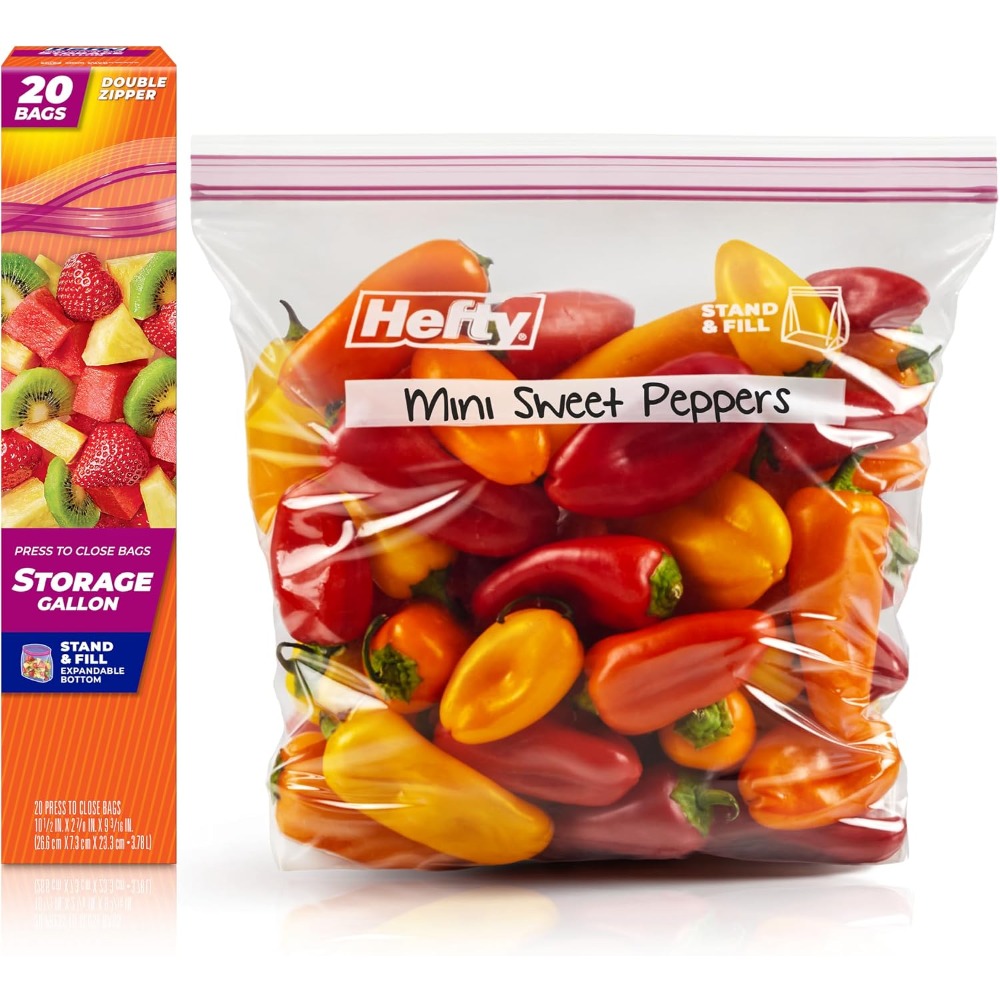 Lock And Lock Food Storage - Drückverschluss-Plastiktüten in Gallonen-Größe für Lebensmittelaufbewahrung Frisch