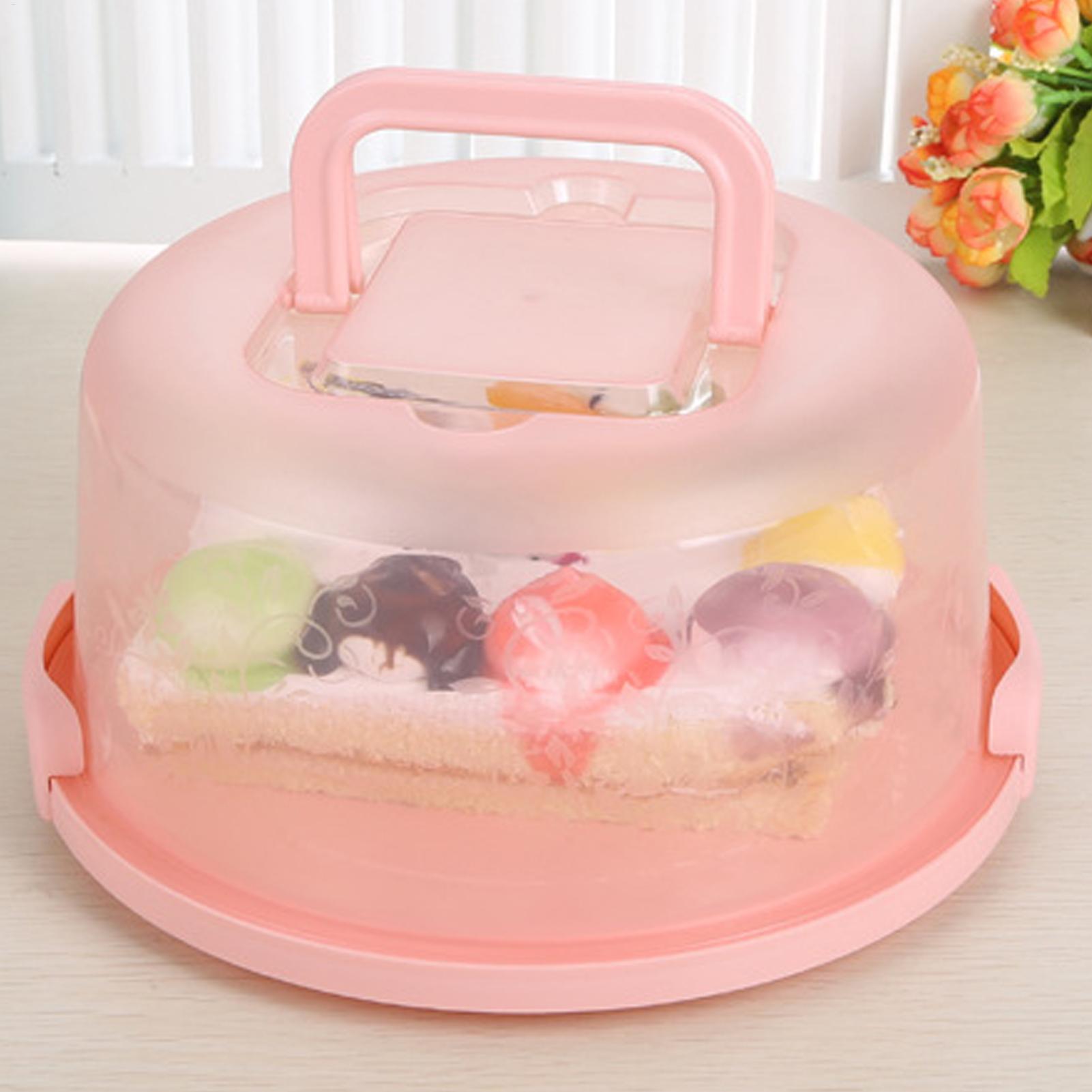 Food Storage Airtight - Tragbare Kuchenbox, wiederverwendbar, luftdicht, tragbare Kuchenbehälter,