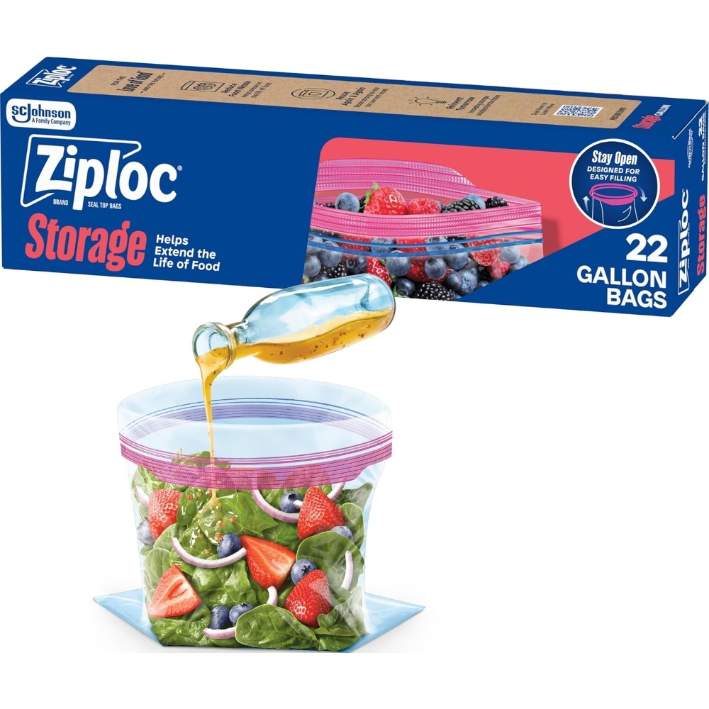 Food Storage In The Kitchen - Gallon Stand-Up-Bodenbeutel zur Lebensmittelaufbewahrung, 22 Stück,