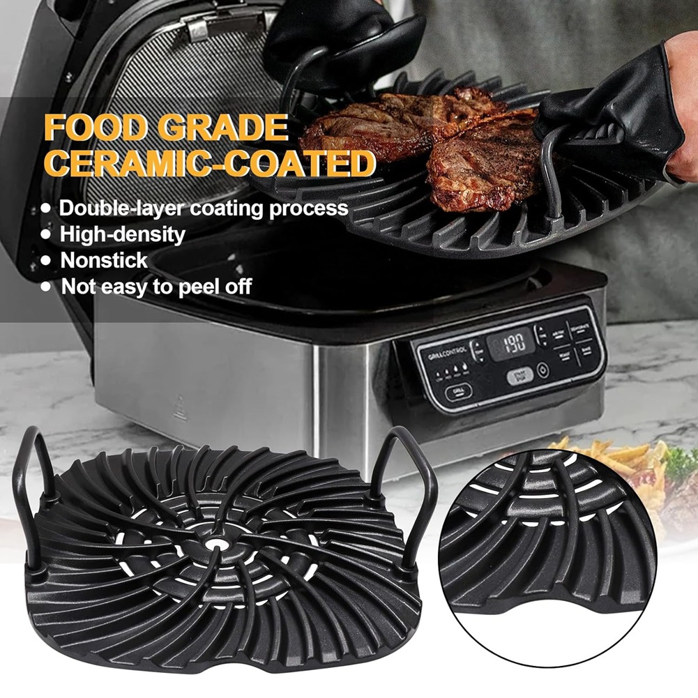 Ninja Air Fryer Af300 - Hochwertige Grillplatte und Spritzschutz aus Edelstahl