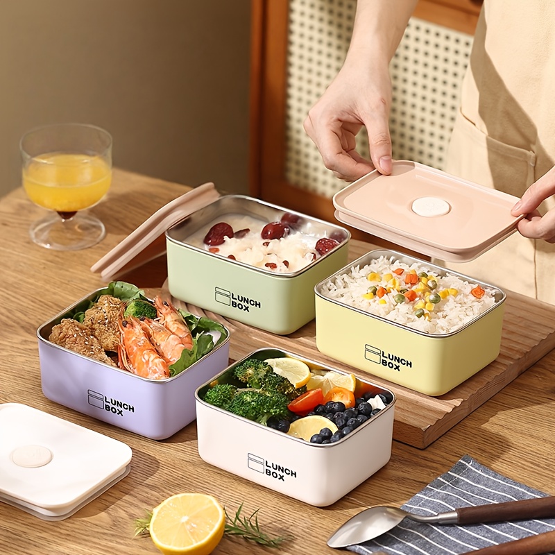 Food Storage Jar Set - Edelstahl Auslaufsicheres Lebensmittel-Aufbewahrungsbehälter-Set [4-teilig] für Reisen