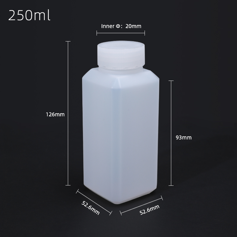 Food Storage Drums - 10 Stück 250 ml leere HDPE-Flaschen