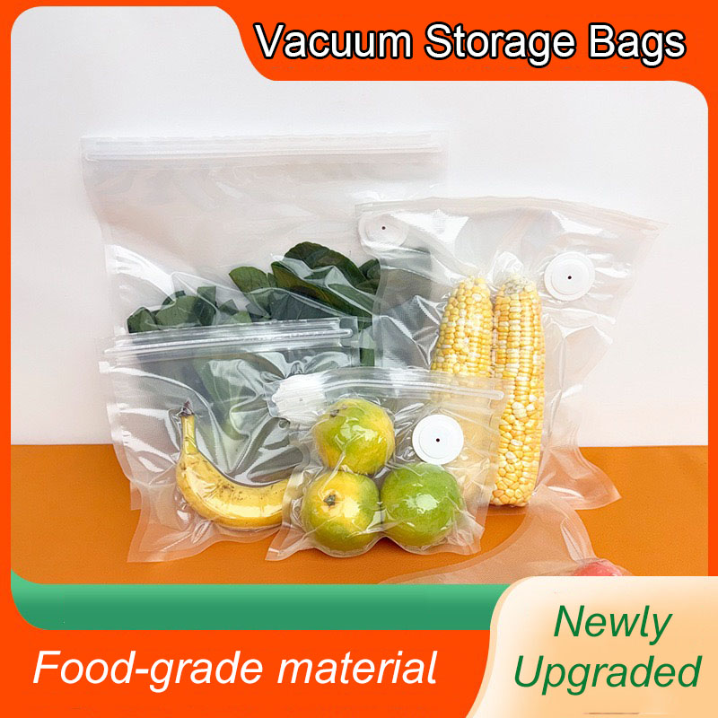 Food Storage Bags Reusable - Neue wiederverwendbare Luft-Vakuum-Aufbewahrungsbeutel für Küche, Gemüse,