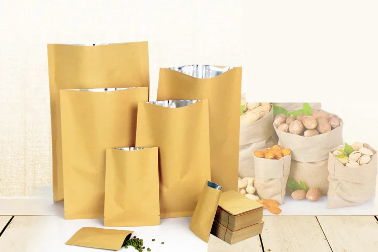 Food Storage Mylar Bags - 100 Teile/los 11*16cm Heißsiegelbare Kraftpapier Aluminiumfolie