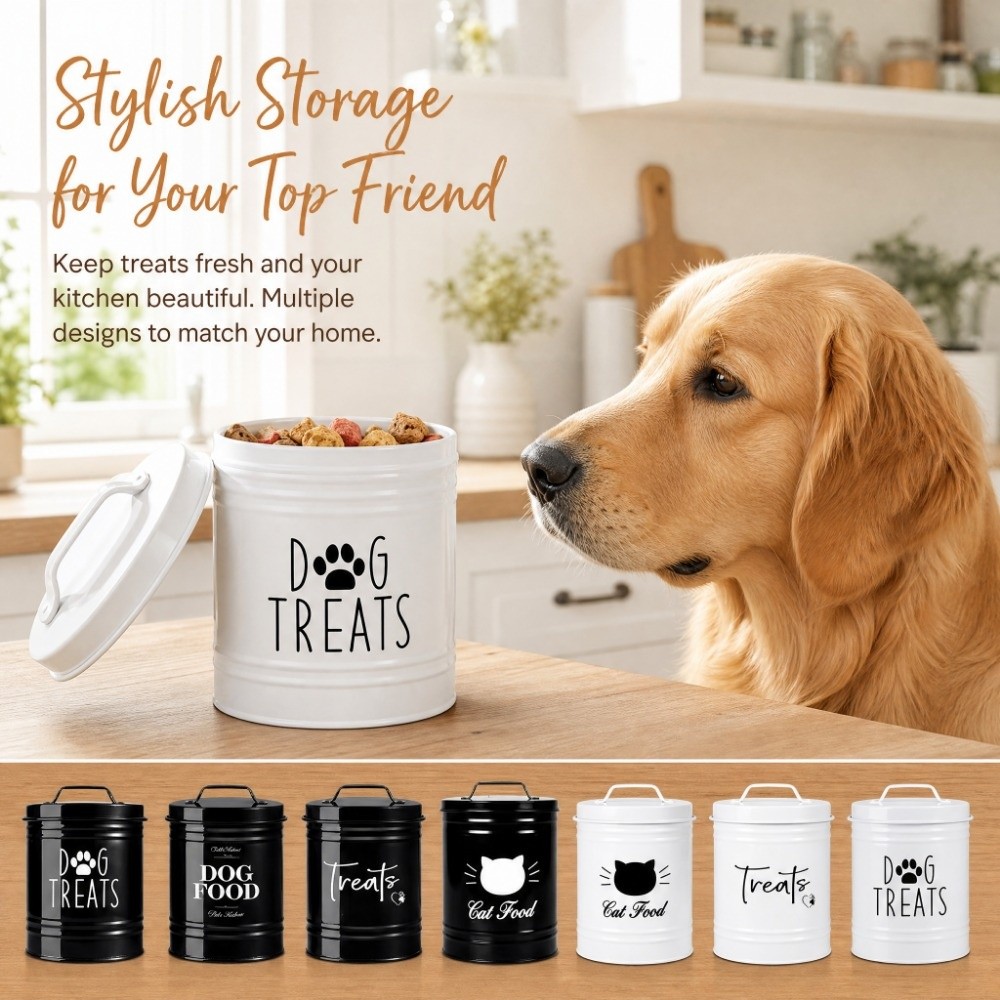 Xl Food Storage Containers With Lids - Großer Hundefutter-Aufbewahrungsbehälter Feuchtigkeitsbeständig mit Deckel Haustier-Leckerli-Behälter