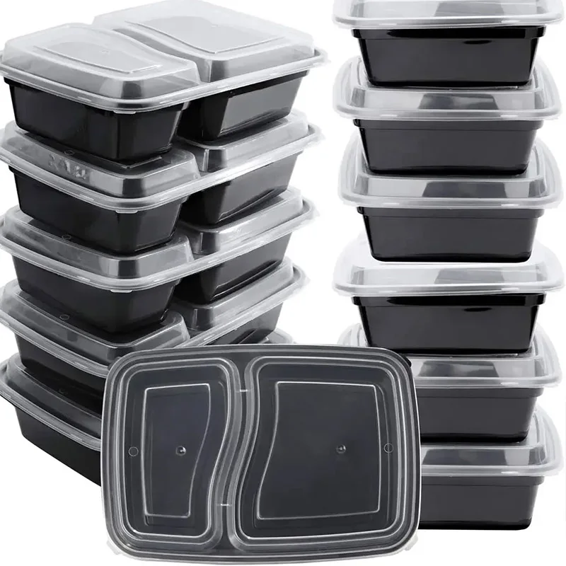 Food Storage Jar Set - 10 Sets Einweg-Lebensmittelboxen mit Deckel, Mikrowellen-Lebensmittelaufbewahrungsboxen,