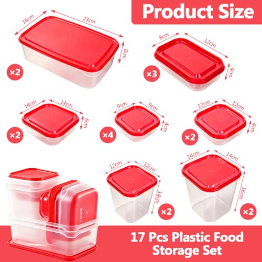 17-teiliges Kunststoff-Lebensm – Food Storage Meal Prep Bewertung und Preis