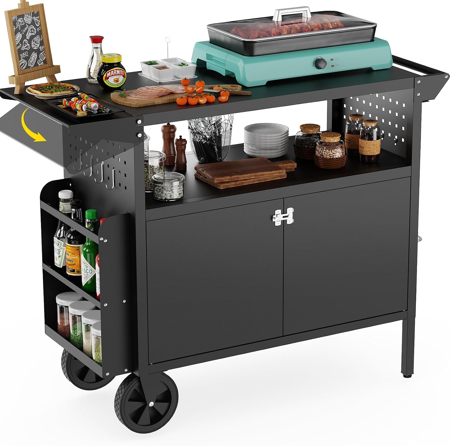 Outdoor-Grillwagen mit Staurau – Food Storage In The Kitchen Bewertung und Preis
