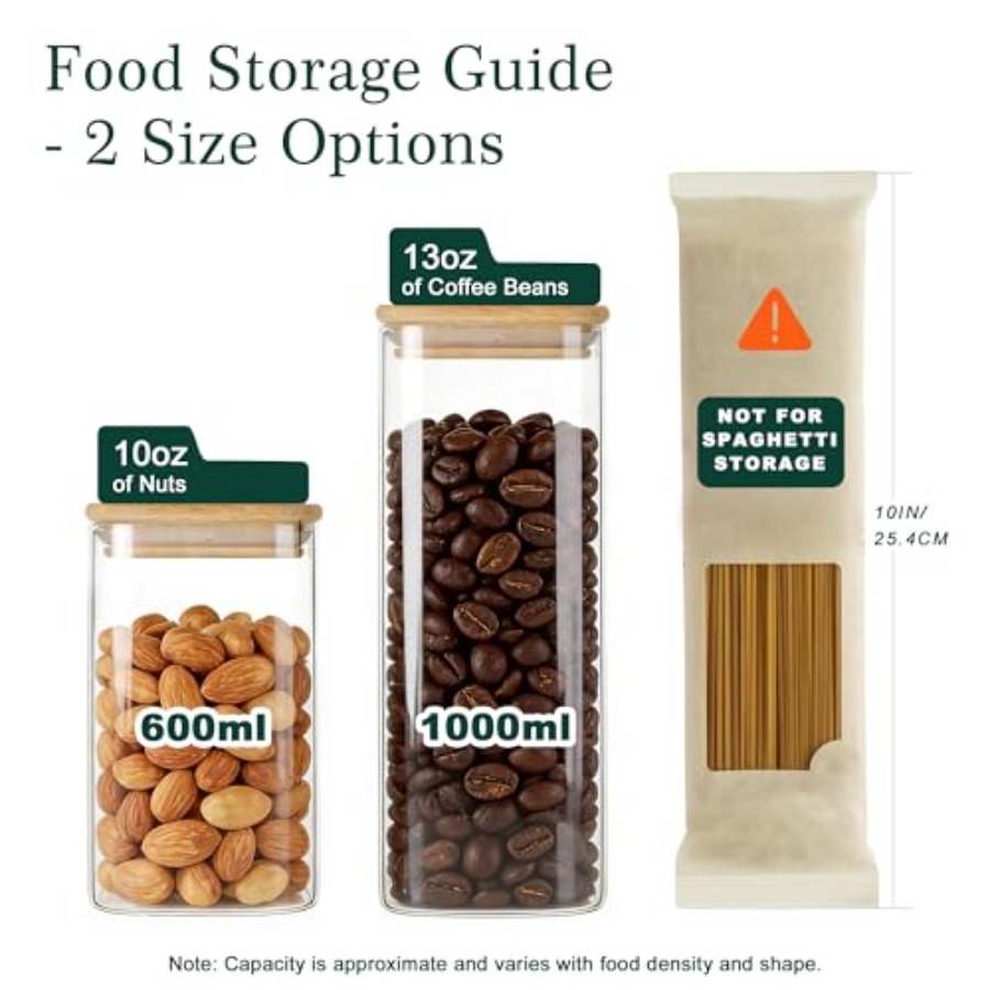 12er-Pack Quadratische Glas-Au – Food Storage Container Bewertung und Preis