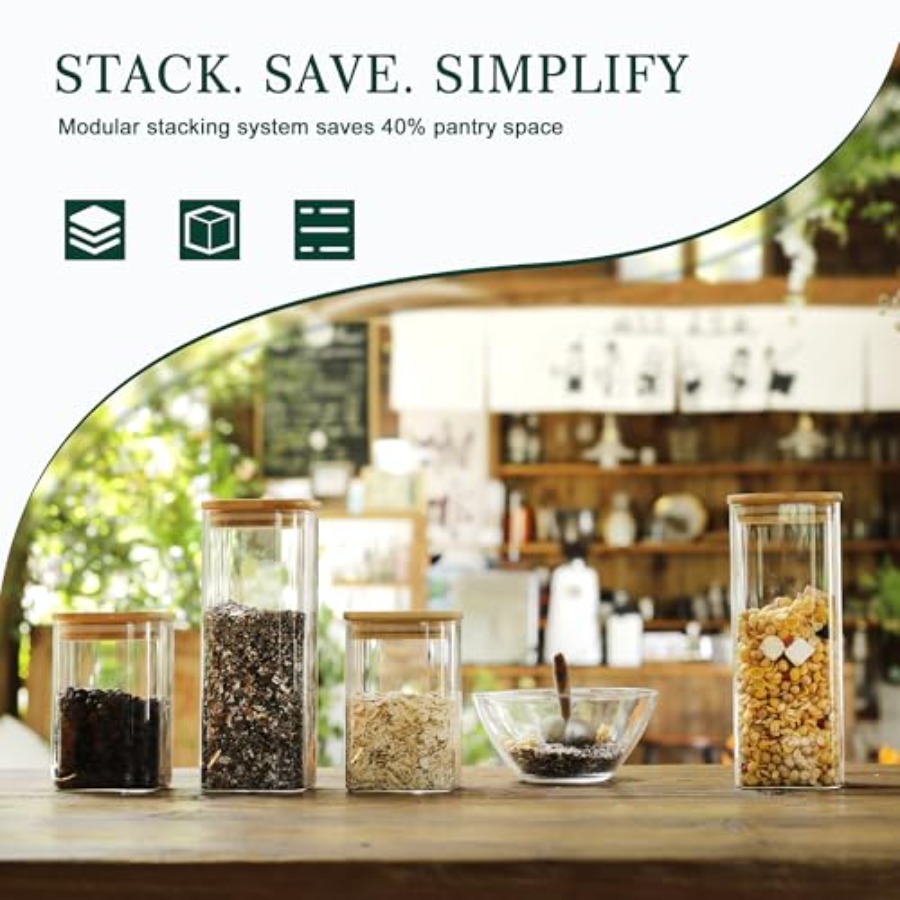 12er-Pack Quadratische Glas-Au – Food Storage Container Bewertung und Preis