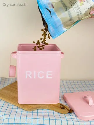 Rosa-weiße Küchen-, Bad- und W – Food Storage With Scoop Bewertung und Preis