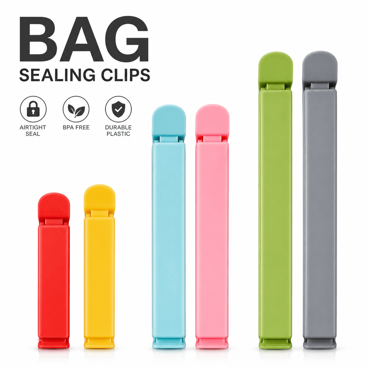 5 Stück Plastikbeutel-Verschlu – Food Storage Bags Reusable Bewertung und Preis