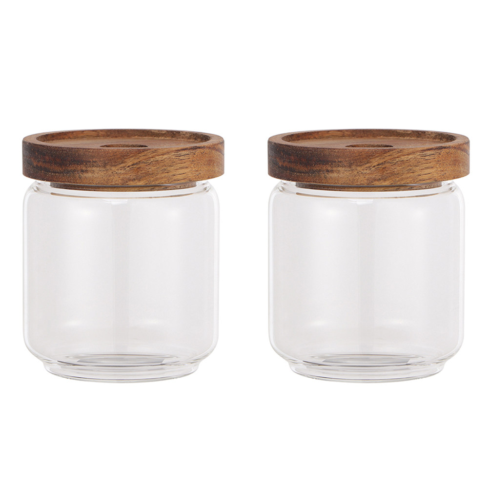 2 Stück Lebensmittel-Aufbewahr – Food Storage Jars With Wooden Lids Bewertung und Preis