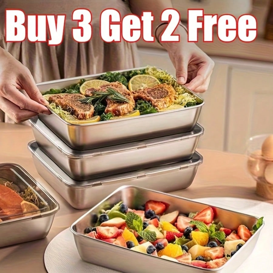 5-teiliges Edelstahl-Lebensmit – Xl Food Storage Containers With Lids Bewertung und Preis