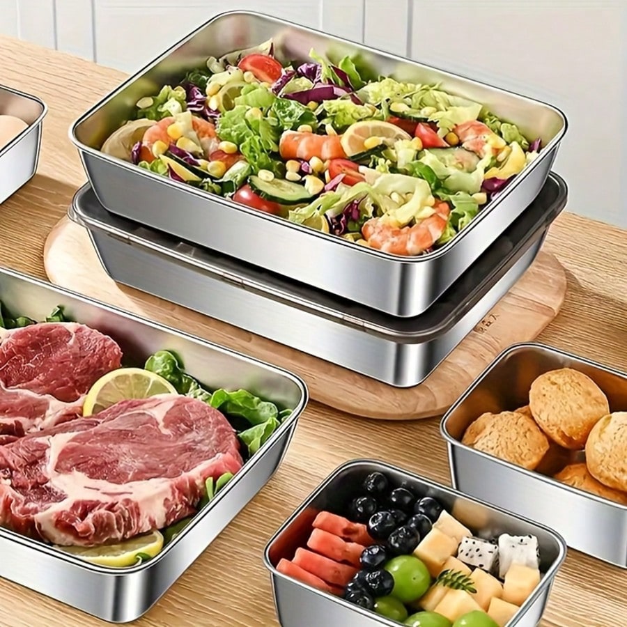 5-teiliges Edelstahl-Lebensmit – Xl Food Storage Containers With Lids Bewertung und Preis