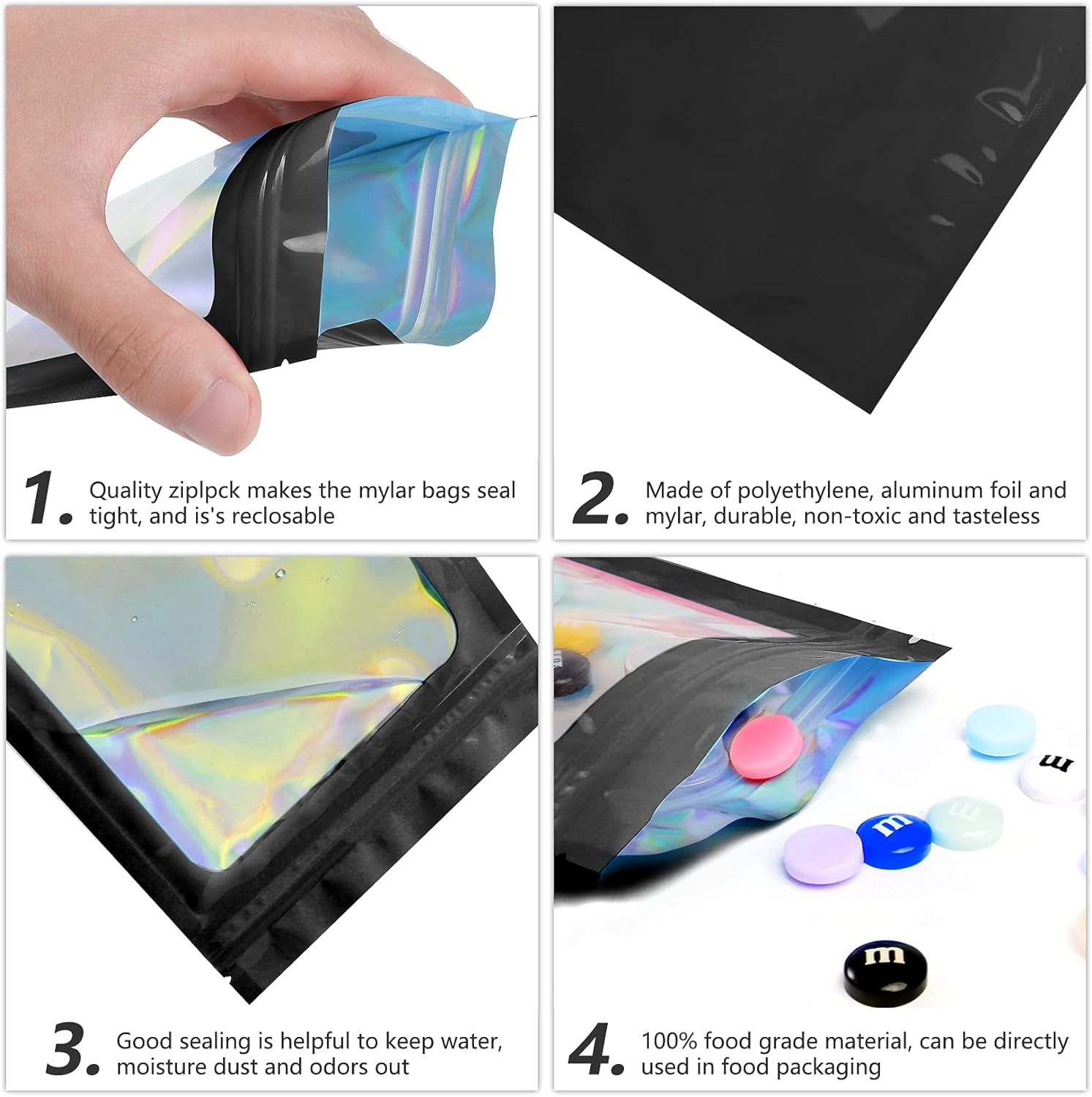 100 Mylar-Beutel mit individue – Food Storage Mylar Bags Bewertung und Preis
