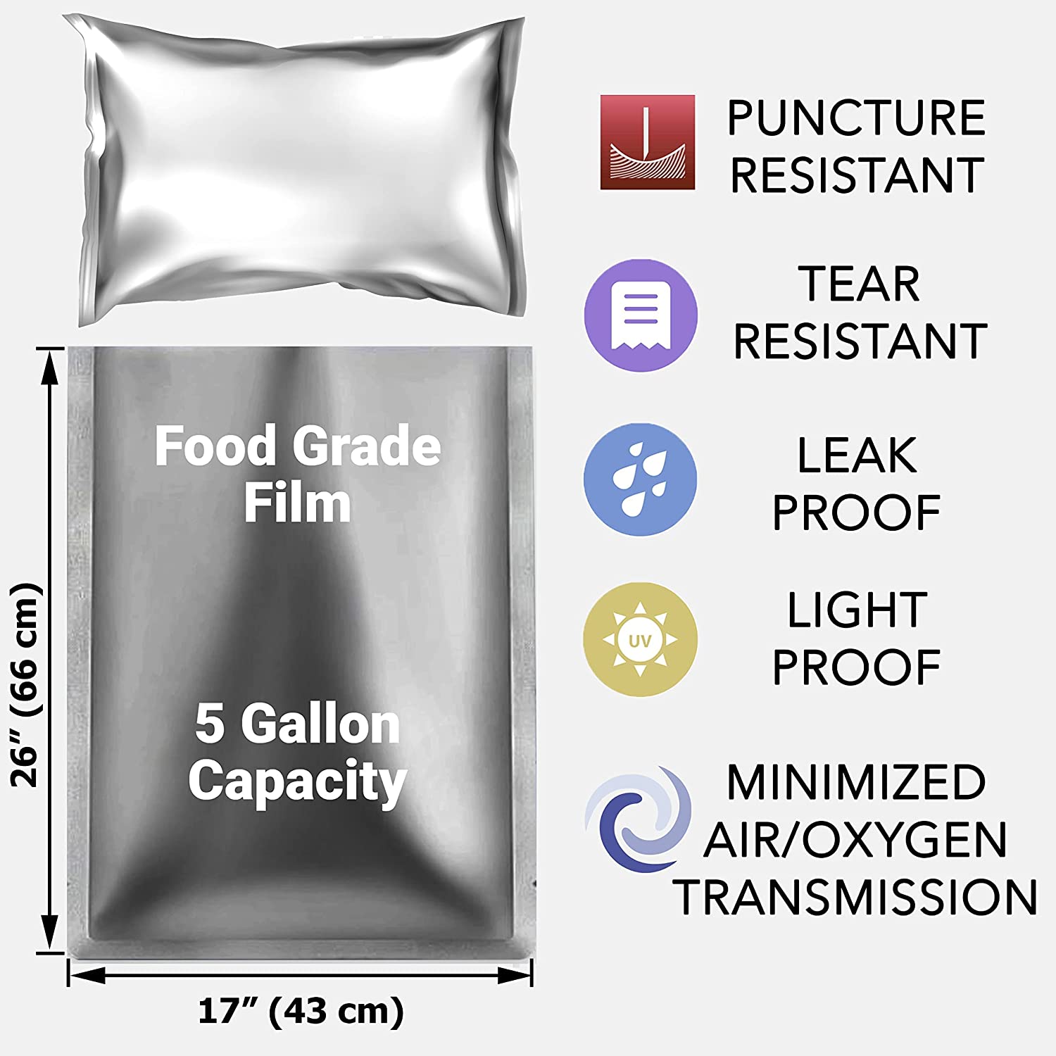 10 Packungen 5 Gallonen Mylar- – Food Storage Mylar Bags Bewertung und Preis