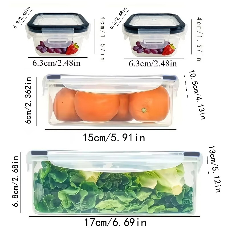 8-teiliges Set mit 4 Behältern – Food Storage Quart Bewertung und Preis