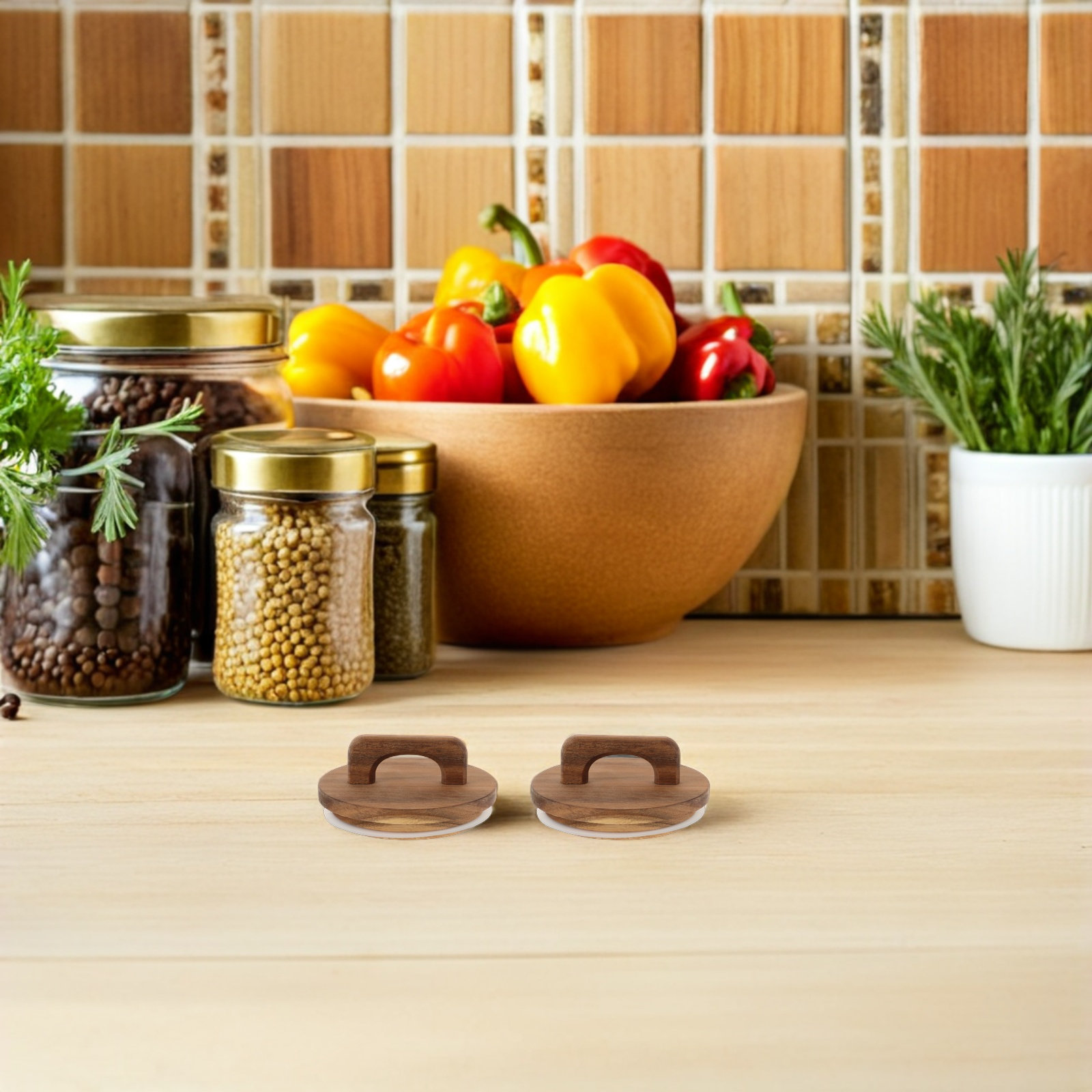 4 Stück Holzdeckel für Einmach – Food Storage Jars With Wooden Lids Bewertung und Preis