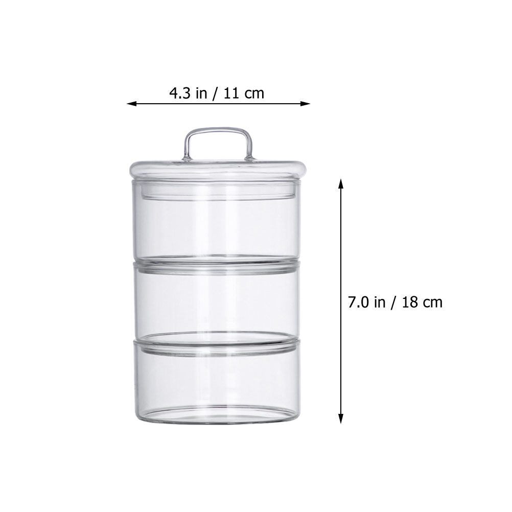 1 Set Transparente Glas-Aufbew – Food Storage Jar Glass Bewertung und Preis
