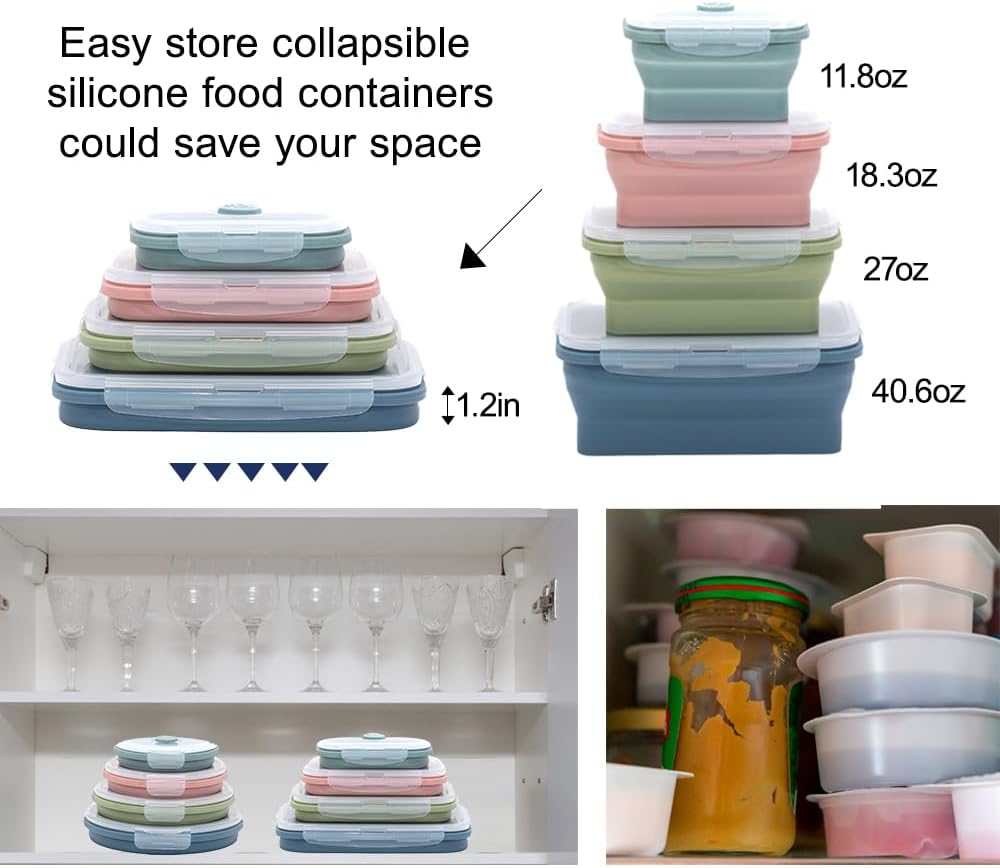 Zusammen klappbarer Silikon-Vo – Food Storage Jar Set Bewertung und Preis