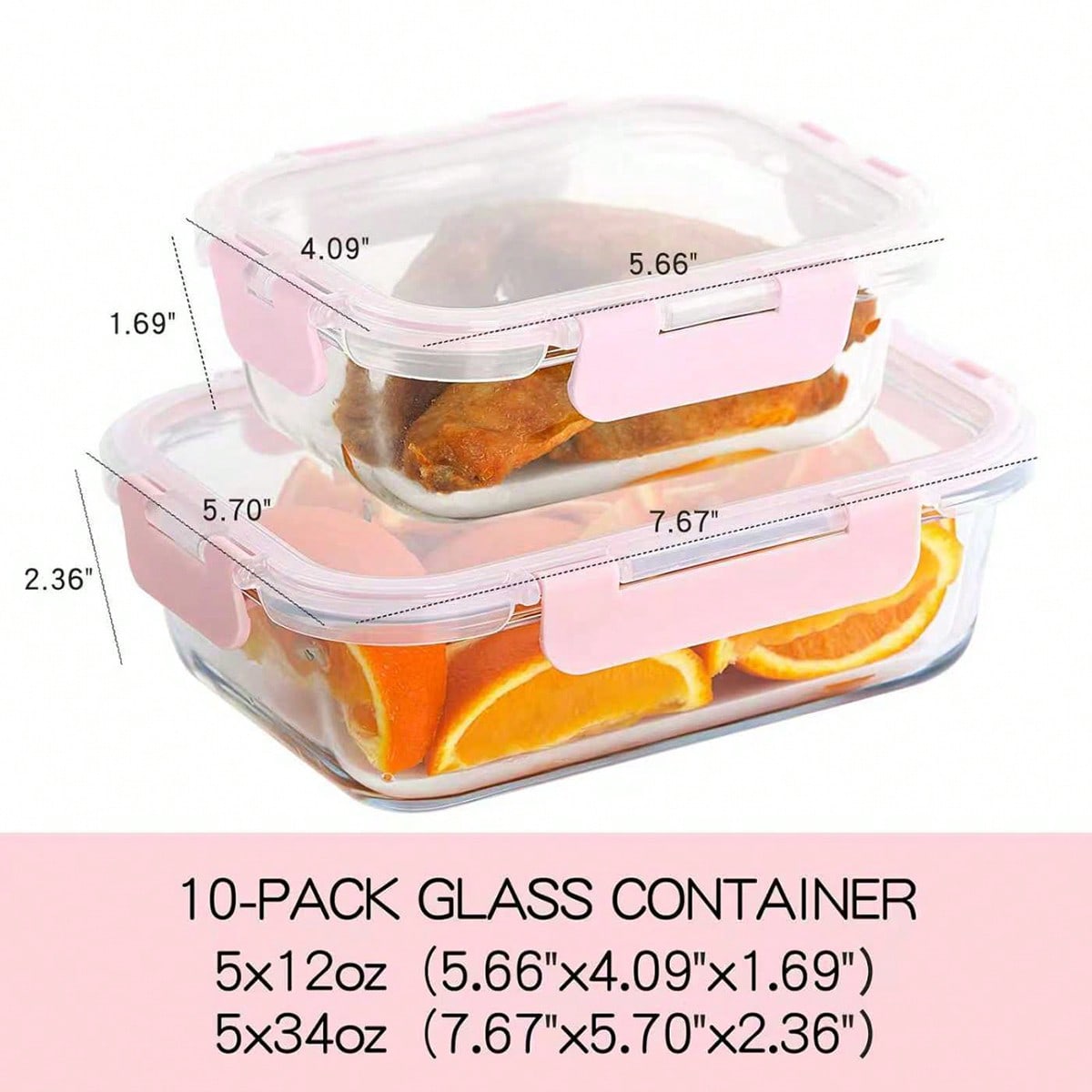 10er-Pack Glas-Mahlzeitbehälte – Food Storage Quart Bewertung und Preis