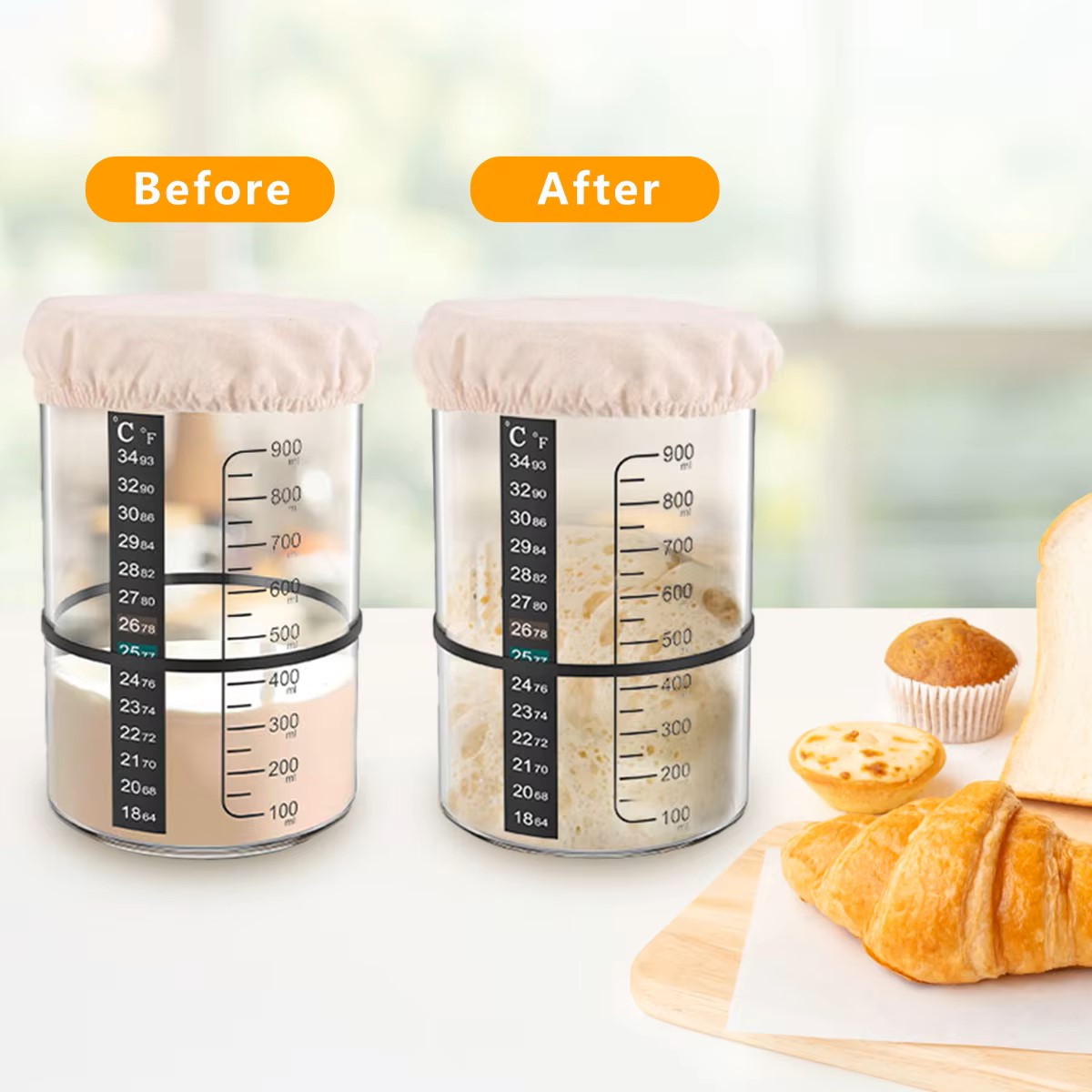 1500/900ml Sauerteig-Starter-G – Food Storage Jar Set Bewertung und Preis