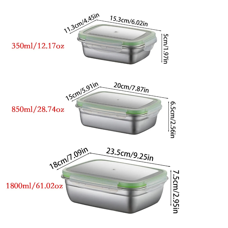 Lunchbox-Set aus Edelstahl 304 – Food Storage Quart Bewertung und Preis