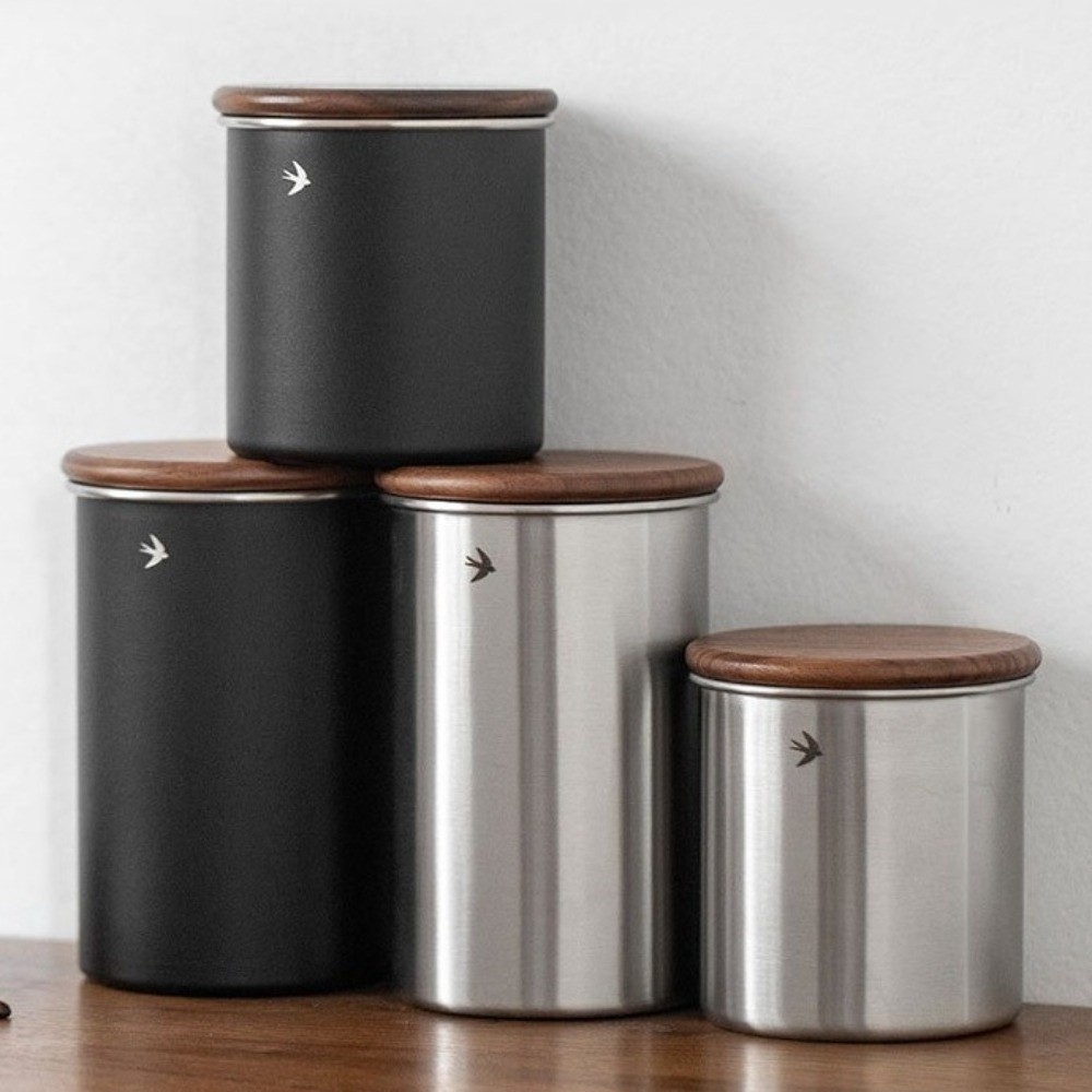 Neuer Edelstahl-Matcha-Behälte – Food Storage Jars With Wooden Lids Bewertung und Preis