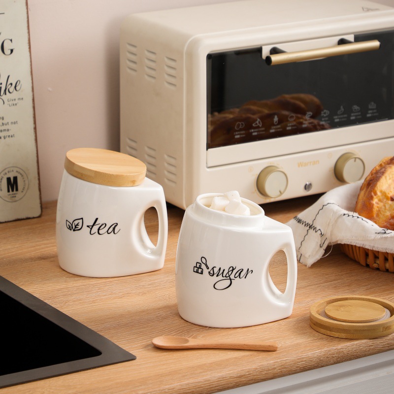 Keramik-Vorratsdose mit Bambus – Food Storage Jars With Wooden Lids Bewertung und Preis