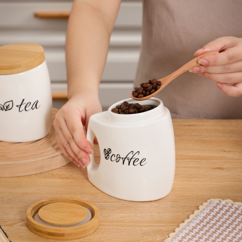 Keramik-Vorratsdose mit Bambus – Food Storage Jars With Wooden Lids Bewertung und Preis