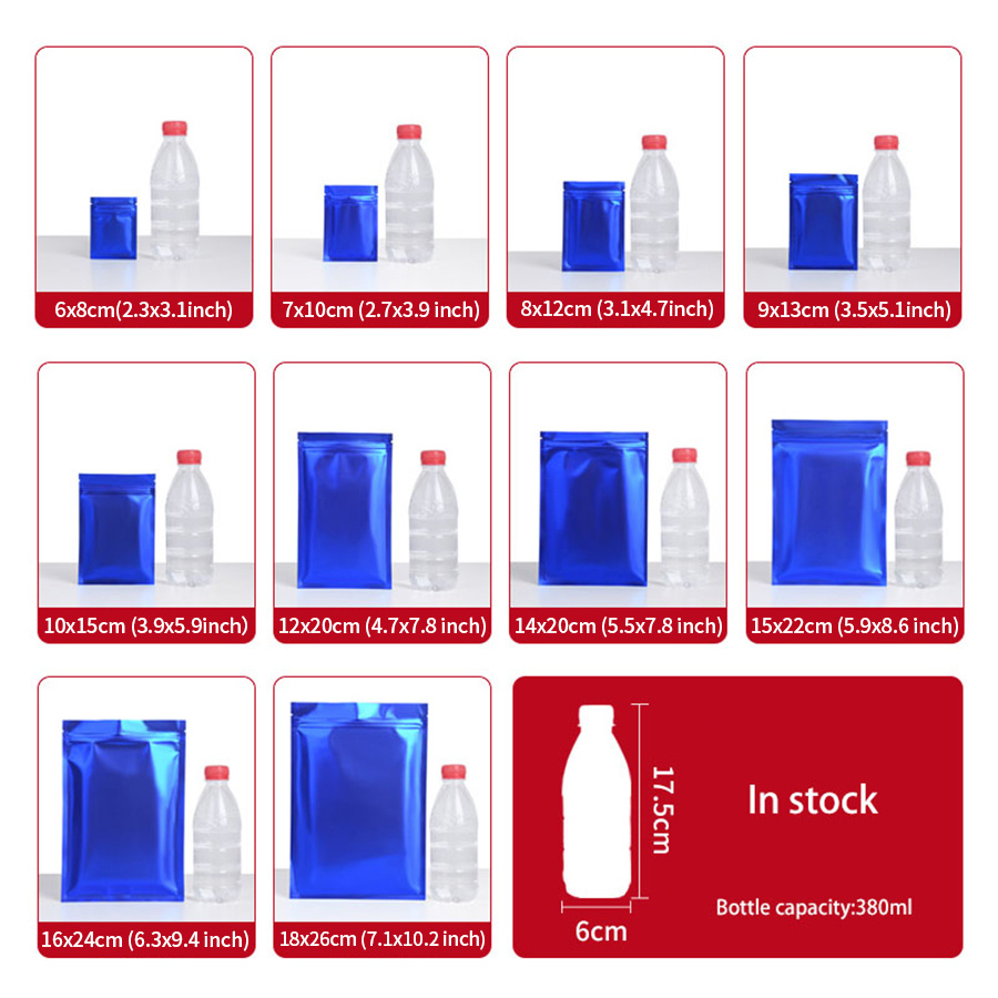 100 Stück matte blaue Folien-R – Food Storage Bags Reusable Bewertung und Preis