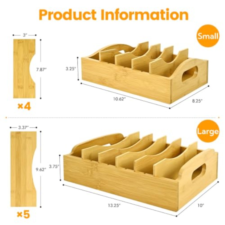 2er-Pack Bambus-Deckelhalter,  – Food Storage In The Kitchen Bewertung und Preis