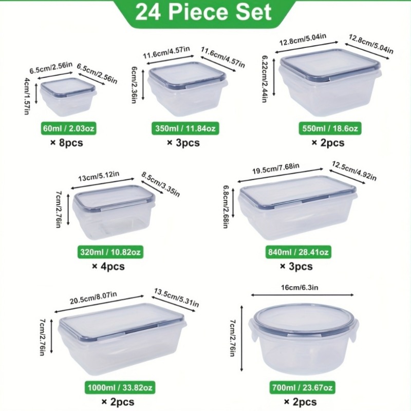 48-teiliges BPA-freies Lebensm – Food Storage Jar Set Bewertung und Preis