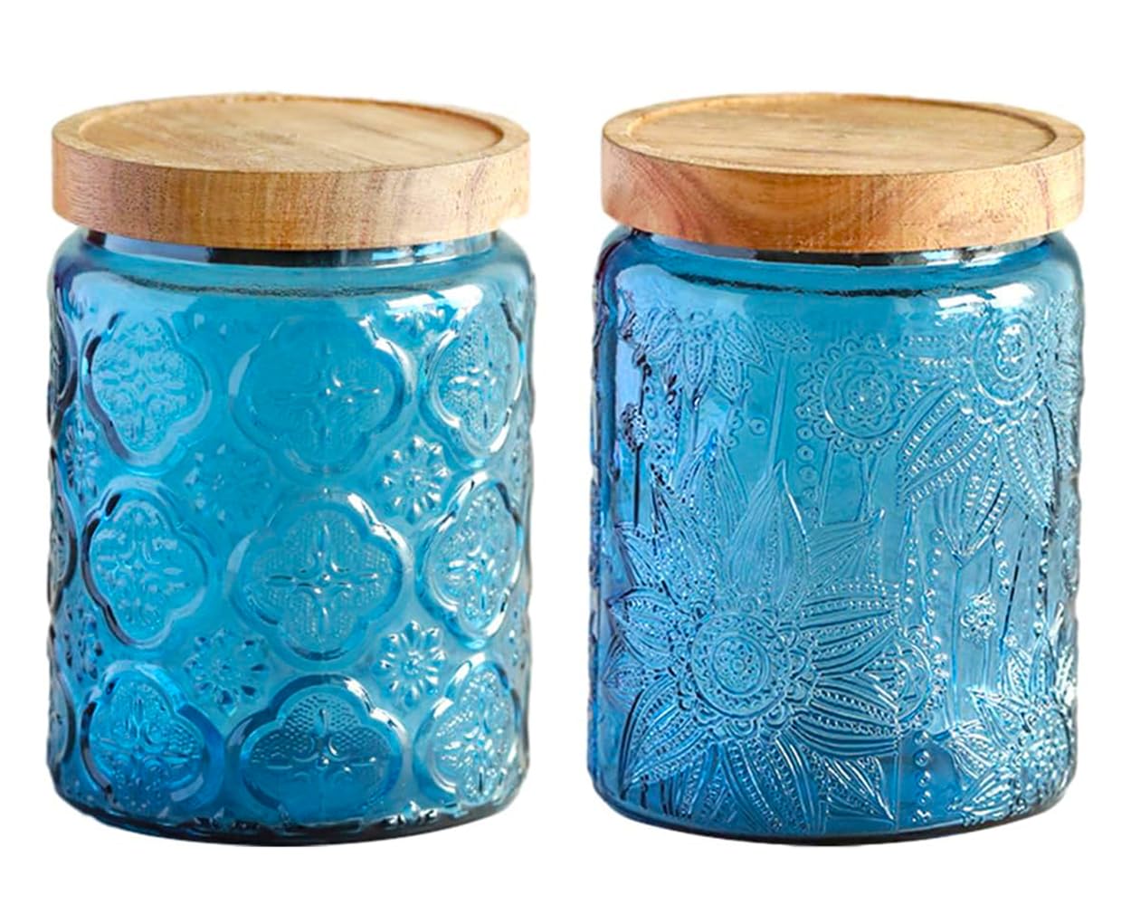 Vintage Glas Küche Vorrats gla – Food Storage Jars With Wooden Lids Bewertung und Preis