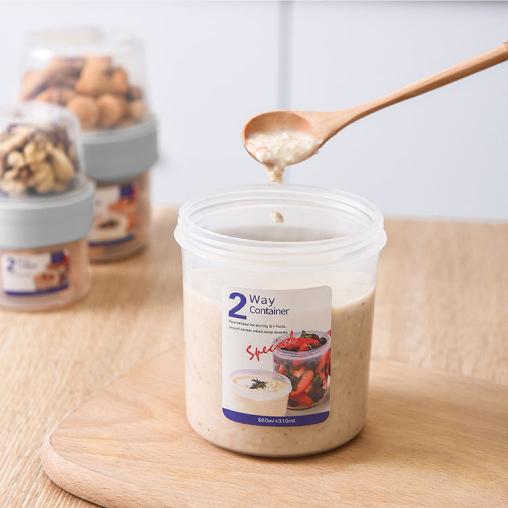 Doppelschichtiger, auslaufsich – Food Storage Jars With Wooden Lids Bewertung und Preis